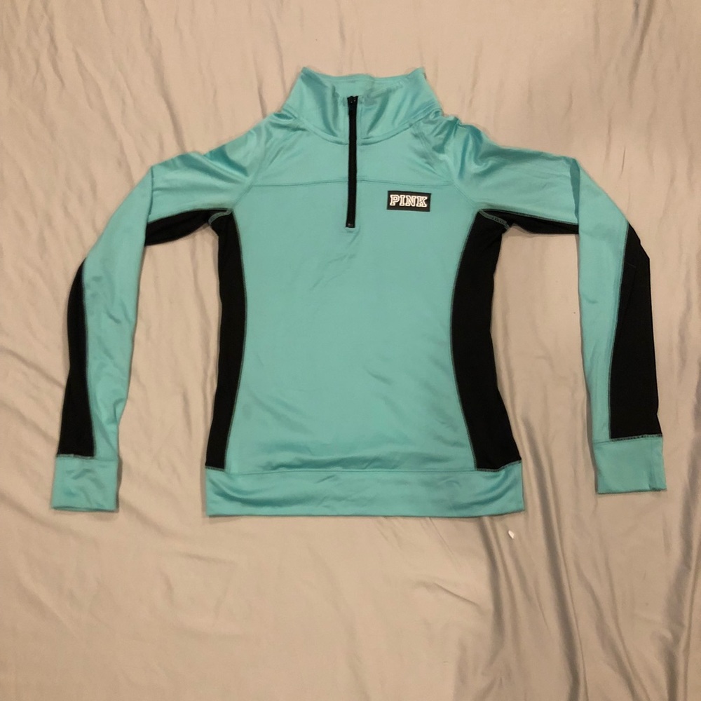 Pink 1/4 zip long sleeve
